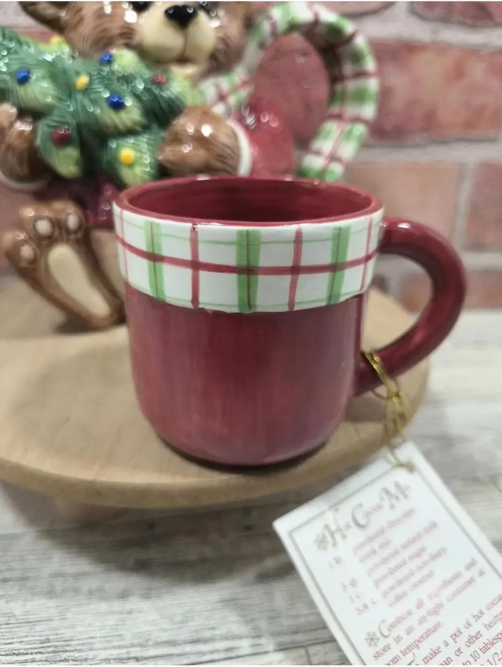 Fitz and Floyd Snack Therapy Cocoa Set Tea Christmas Teddy Bear Teapot and Mug